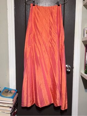 Jessica McClintock Orange Maxi Skirt